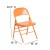 Flash Furniture 2-HF3-ORANGE-GG Hercules Colorburst Orange Marmalade Triple Braced & Double Hinged Metal Folding Chair, 2 Pack addl-5