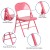 Flash Furniture 2-HF3-PINK-GG Hercules Colorburst Bubblegum Pink Triple Braced & Double Hinged Metal Folding Chair, 2 Pack addl-11