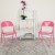 Flash Furniture HF3-PINK-GG Hercules Color burst Bubblegum Pink Triple Braced & Double Hinged Metal Folding Chair addl-1