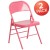 Flash Furniture HF3-PINK-GG Hercules Color burst Bubblegum Pink Triple Braced & Double Hinged Metal Folding Chair addl-2