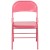 Flash Furniture 2-HF3-PINK-GG Hercules Colorburst Bubblegum Pink Triple Braced & Double Hinged Metal Folding Chair, 2 Pack addl-5