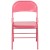 Flash Furniture HF3-PINK-GG Hercules Color burst Bubblegum Pink Triple Braced & Double Hinged Metal Folding Chair addl-5