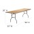 Flash Furniture XA-3096-BIRCH-M-GG 30" x 96" Rectangular Heavy Duty Birchwood Folding Banquet Table with Metal Edges addl-1