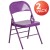 Flash Furniture 2-HF3-PUR-GG Hercules Colorburst Impulsive Purple Triple Braced & Double Hinged Metal Folding Chair, 2 Pack addl-2