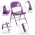 Flash Furniture 2-HF3-PUR-GG Hercules Colorburst Impulsive Purple Triple Braced & Double Hinged Metal Folding Chair, 2 Pack addl-4