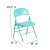 Flash Furniture 2-HF3-TEAL-GG Hercules Colorburst Tantalizing Teal Triple Braced & Double Hinged Metal Folding Chair, 2 Pack addl-5