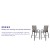 Flash Furniture 2-JJ-092H-GR-GG Series Gray Outdoor Bar Stool with Flex Comfort Material and Metal Frame, 2 Pack addl-4