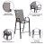 Flash Furniture 2-JJ-092H-GR-GG Series Gray Outdoor Bar Stool with Flex Comfort Material and Metal Frame, 2 Pack addl-5