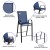 Flash Furniture 2-JJ-092H-NV-GG Series Navy Outdoor Bar Stool with Flex Comfort Material and Metal Frame, 2 Pack addl-5