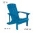 Flash Furniture 2-JJ-C14501-CSNBL-BLU-GG All-Weather Blue Poly Resin Wood Adirondack Chair with Blue Cushions, Set of 2  addl-6