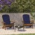 Flash Furniture 2-JJ-C14501-CSNBL-TEAK-GG All-Weather Teak Poly Resin Wood Adirondack Chair with Blue Cushions, Set of 2  addl-1