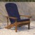 Flash Furniture 2-JJ-C14501-CSNBL-TEAK-GG All-Weather Teak Poly Resin Wood Adirondack Chair with Blue Cushions, Set of 2  addl-8