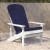 Flash Furniture 2-JJ-C14501-CSNBL-WH-GG All-Weather White Poly Resin Wood Adirondack Chair with Blue Cushions, Set of 2  addl-8