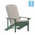 Flash Furniture 2-JJ-C14501-CSNCR-GRN-GG All-Weather Green Poly Resin Wood Adirondack Chair with Cream Cushions, Set of 2  addl-2