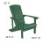 Flash Furniture 2-JJ-C14501-CSNCR-GRN-GG All-Weather Green Poly Resin Wood Adirondack Chair with Cream Cushions, Set of 2  addl-6