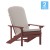 Flash Furniture 2-JJ-C14501-CSNCR-RED-GG All-Weather Red Poly Resin Wood Adirondack Chair with Cream Cushions, Set of 2  addl-2
