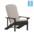 Flash Furniture 2-JJ-C14501-CSNCR-SLT-GG All-Weather Slate Gray Poly Resin Wood Adirondack Chair with Cream Cushions, Set of 2  addl-2