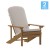 Flash Furniture 2-JJ-C14501-CSNCR-TEAK-GG All-Weather Teak Poly Resin Wood Adirondack Chair with Cream Cushions, Set of 2  addl-2