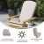 Flash Furniture 2-JJ-C14501-CSNCR-TEAK-GG All-Weather Teak Poly Resin Wood Adirondack Chair with Cream Cushions, Set of 2  addl-5