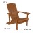 Flash Furniture 2-JJ-C14501-CSNCR-TEAK-GG All-Weather Teak Poly Resin Wood Adirondack Chair with Cream Cushions, Set of 2  addl-6