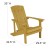 Flash Furniture 2-JJ-C14501-CSNCR-YLW-GG All-Weather Yellow Poly Resin Wood Adirondack Chair with Cream Cushions, Set of 2  addl-6