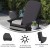 Flash Furniture 2-JJ-C14501-CSNGY-LTG-GG All-Weather Gray Poly Resin Wood Adirondack Chair with Gray Cushions, Set of 2  addl-5