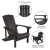 Flash Furniture 2-JJ-C14501-CSNGY-SLT-GG All-Weather Slate Gray Poly Resin Wood Adirondack Chair with Gray Cushions, Set of 2  addl-4