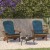 Flash Furniture 2-JJ-C14501-CSNTL-TEAK-GG All-Weather Teak Poly Resin Wood Adirondack Chair with Teal Cushions, Set of 2  addl-1