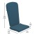 Flash Furniture 2-JJ-C14501-CSNTL-WH-GG All-Weather White Poly Resin Wood Adirondack Chair with Teal Cushions, Set of 2  addl-7