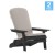 Flash Furniture 2-JJ-C14505-CSNCR-BLK-GG Black Poly Resin Indoor/Outdoor Folding Adirondack Chair with Cream Cushions, Set of 2  addl-2