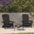 Flash Furniture 2-JJ-C14505-CSNGY-BLK-GG Black Poly Resin Indoor/Outdoor Folding Adirondack Chair with Gray Cushions, Set of 2  addl-1