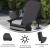Flash Furniture 2-JJ-C14505-CSNGY-GY-GG Gray Poly Resin Indoor/Outdoor Folding Adirondack Chair with Gray Cushions, Set of 2  addl-5