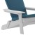 Flash Furniture 2-JJ-C14505-CSNTL-WH-GG White Poly Resin Indoor/Outdoor Folding Adirondack Chair with Teal Cushions, Set of 2  addl-11