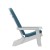 Flash Furniture 2-JJ-C14505-CSNTL-WH-GG White Poly Resin Indoor/Outdoor Folding Adirondack Chair with Teal Cushions, Set of 2  addl-12