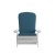 Flash Furniture 2-JJ-C14505-CSNTL-WH-GG White Poly Resin Indoor/Outdoor Folding Adirondack Chair with Teal Cushions, Set of 2  addl-13
