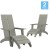 Flash Furniture 2-JJ-C14509-14309-GY-GG Modern Gray All-Weather Poly Resin Wood Adirondack Chair with Foot Rest, Set of 2 addl-2