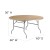 Flash Furniture XA-60-BIRCH-M-GG 60" Round Heavy Duty Birchwood Folding Banquet Table with Metal Edges addl-1