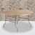 Flash Furniture XA-60-BIRCH-M-GG 60" Round Heavy Duty Birchwood Folding Banquet Table with Metal Edges addl-2
