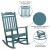 Flash Furniture 2-JJ-C14703-TL-GG Winston All-Weather Teal Faux Wood Rocking Chair, Set of 2 addl-5