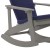 Flash Furniture 2-JJ-C14705-CSNBL-GY-GG All-Weather Poly Resin Gray Wood Adirondack Rocking Chair with Blue Cushions, Set of 2  addl-11