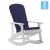 Flash Furniture 2-JJ-C14705-CSNBL-WH-GG All-Weather Poly Resin White Wood Adirondack Rocking Chair with Blue Cushions, Set of 2 addl-2