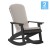 Flash Furniture 2-JJ-C14705-CSNCR-BK-GG All-Weather Black Poly Resin Wood Adirondack Rocking Chair with Cream Cushions, Set of 2 addl-2