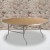 Flash Furniture XA-72-BIRCH-M-GG 72" Round Heavy Duty Birchwood Folding Banquet Table with Metal Edges addl-2
