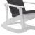 Flash Furniture 2-JJ-C14705-CSNGY-WH-GG All-Weather White Poly Resin Wood Adirondack Rocking Chair with Gray Cushions, Set of 2  addl-11