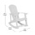 Flash Furniture 2-JJ-C14705-CSNGY-WH-GG All-Weather White Poly Resin Wood Adirondack Rocking Chair with Gray Cushions, Set of 2  addl-6