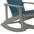 Flash Furniture 2-JJ-C14705-CSNTL-GY-GG All-Weather Gray Poly Resin Wood Adirondack Rocking Chair with Teal Cushions, Set of 2  addl-11