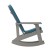 Flash Furniture 2-JJ-C14705-CSNTL-GY-GG All-Weather Gray Poly Resin Wood Adirondack Rocking Chair with Teal Cushions, Set of 2  addl-12