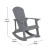 Flash Furniture 2-JJ-C14705-CSNTL-GY-GG All-Weather Gray Poly Resin Wood Adirondack Rocking Chair with Teal Cushions, Set of 2  addl-6