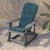 Flash Furniture 2-JJ-C14705-CSNTL-GY-GG All-Weather Gray Poly Resin Wood Adirondack Rocking Chair with Teal Cushions, Set of 2  addl-9