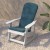 Flash Furniture 2-JJ-C14705-CSNTL-WH-GG All-Weather Poly Resin Wood Adirondack Rocking Chair in White with Teal Cushions, Set of 2 addl-9